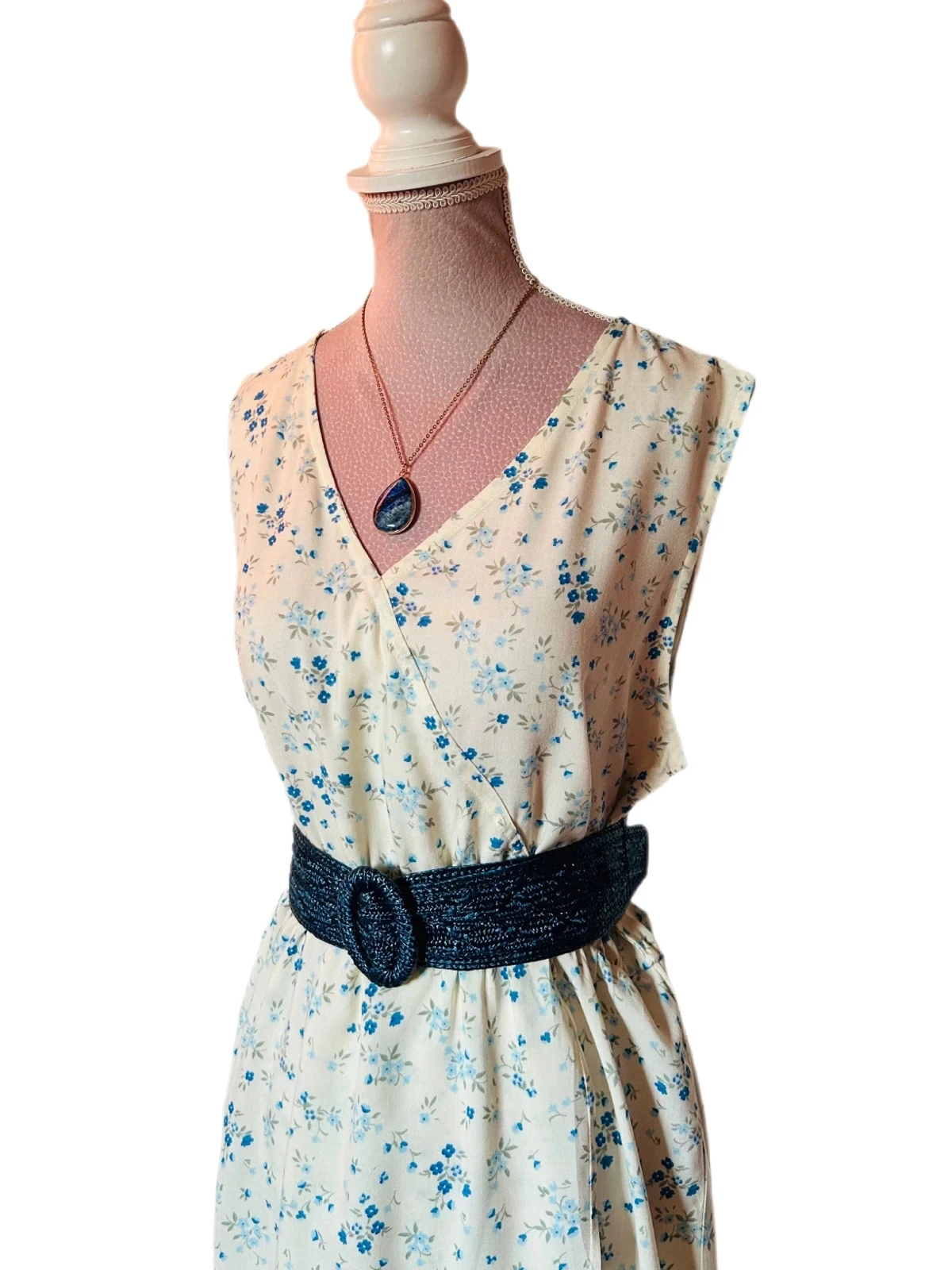 🩵🌿Vestido floral Amy Jane London boêmio cottagecore campestre pradaria romântico floral M/38🌿🩵 – photo 7